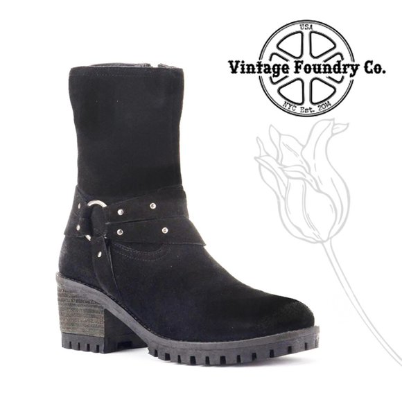Vintage Foundry Sienna Suede Studded Boot 9 - Picture 1 of 13